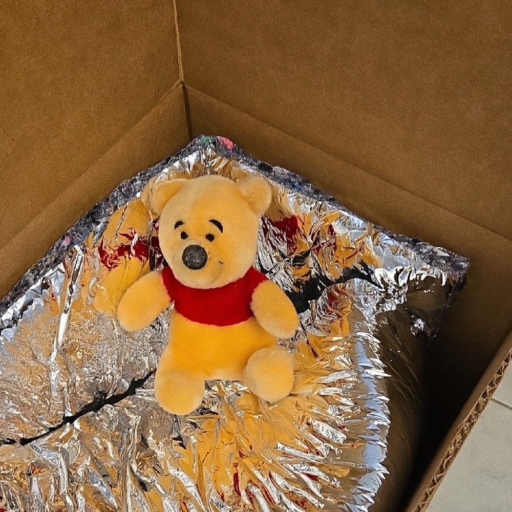 Disney Plush Pooh with Red and Yellow Accents